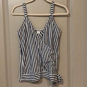 Like new J. Crew striped cross over tank